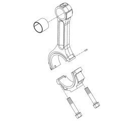 Шатуны в сборе, втулки и болты шатуна YTO